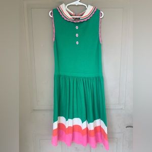 Mini Boden Knit Dress Peter Pan collar